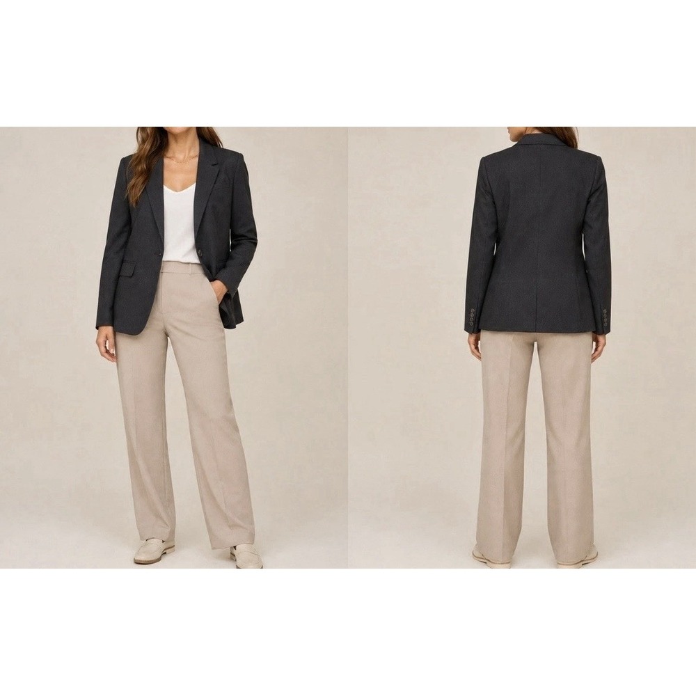 J.Crew Willa Blazer Black Italian Wool Nova Fides Single Button Capsule Business